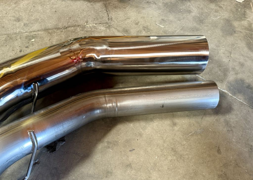 5-7”  Polished Rear Section 2008-2024 Powerstroke 90 Degree Exit